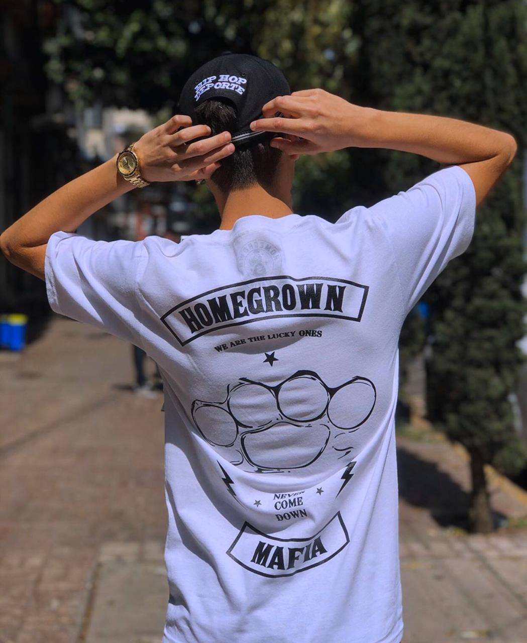 Playera Homegrown Blanca Manga Corta
