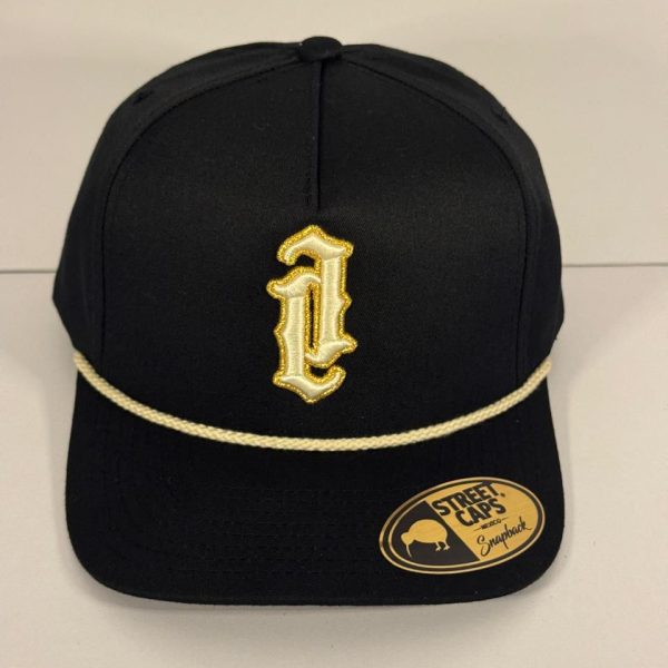 Gorra Negra Eclipse Tira Dorada